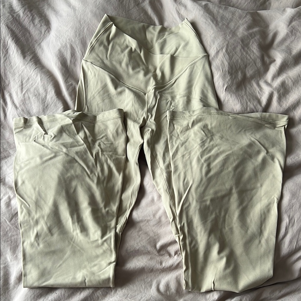 AERIE sage green flare leggings